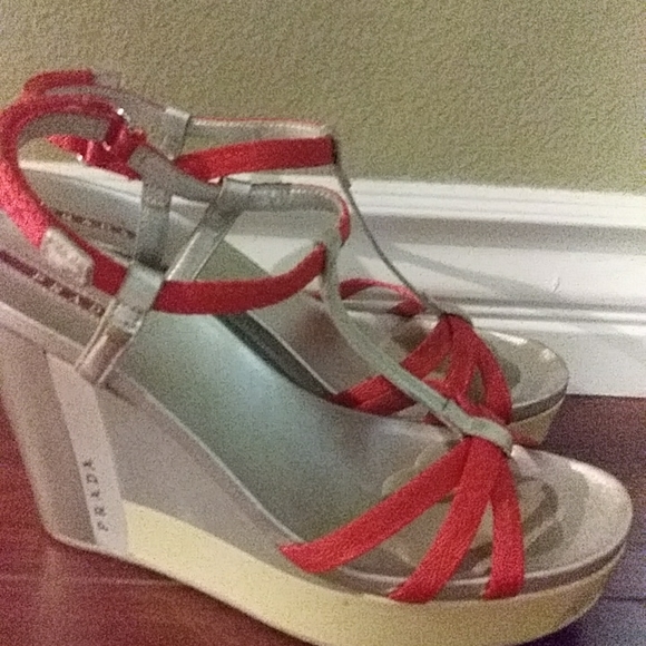 Prada platform wedge heels - Picture 1 of 5
